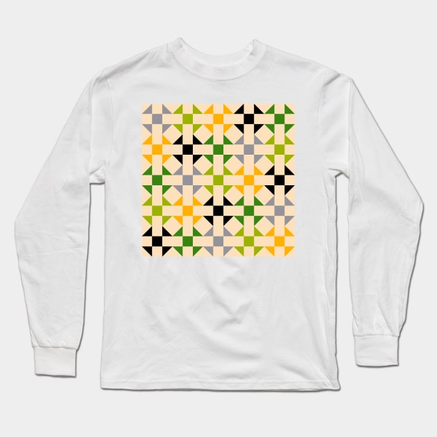 Geometric Pattern: Quilt: Spring Long Sleeve T-Shirt by Red Wolf